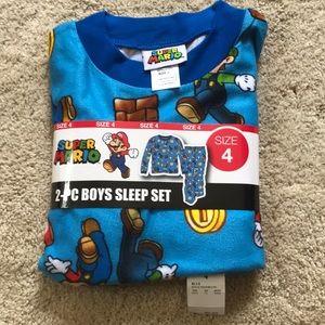 Super Mario 2 piece boys sleep set size 4
